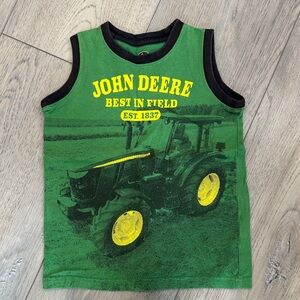 John Deere Green and Yellow Kids Tank Top